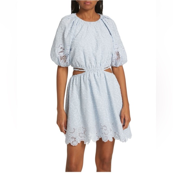 JONATHAN SIMKHAI
Anaise Cut Out Embroidered Minidress Size 8 - Picture 1 of 10